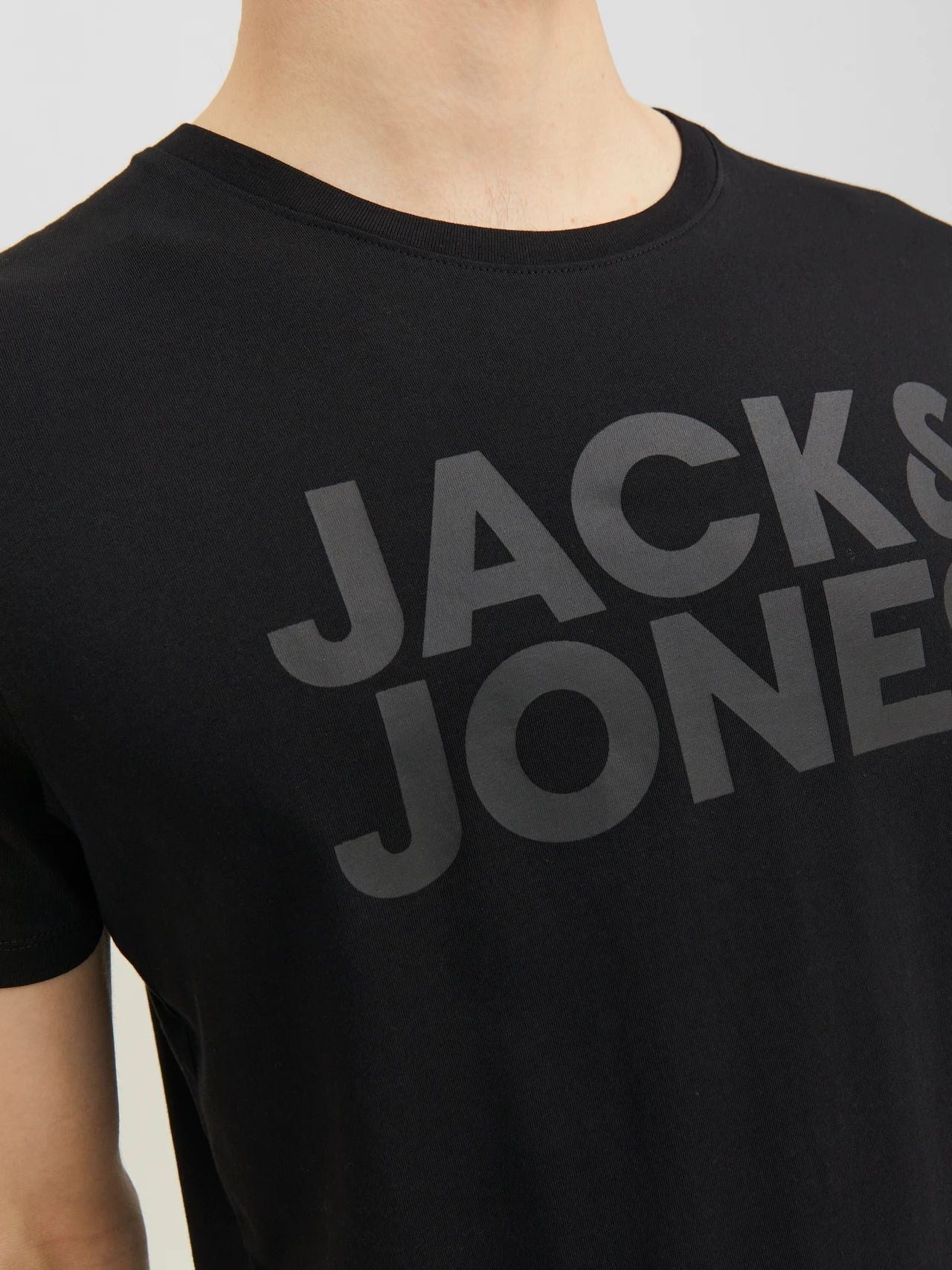 JACK & JONES JJECORP LOGO TEE SS O-NECK Black Small 12151955-BLS