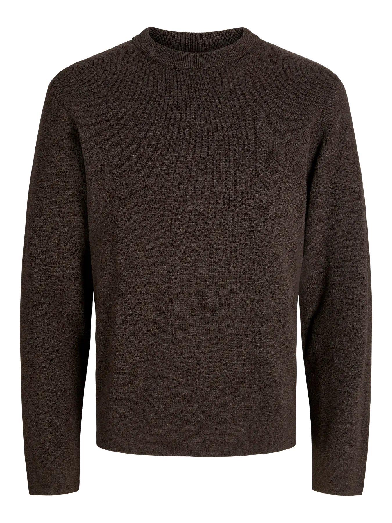 JACK & JONES JPRBLAMILANO STITCH KNIT CREW NECK Kazak Kahverengi 12259666-DE
