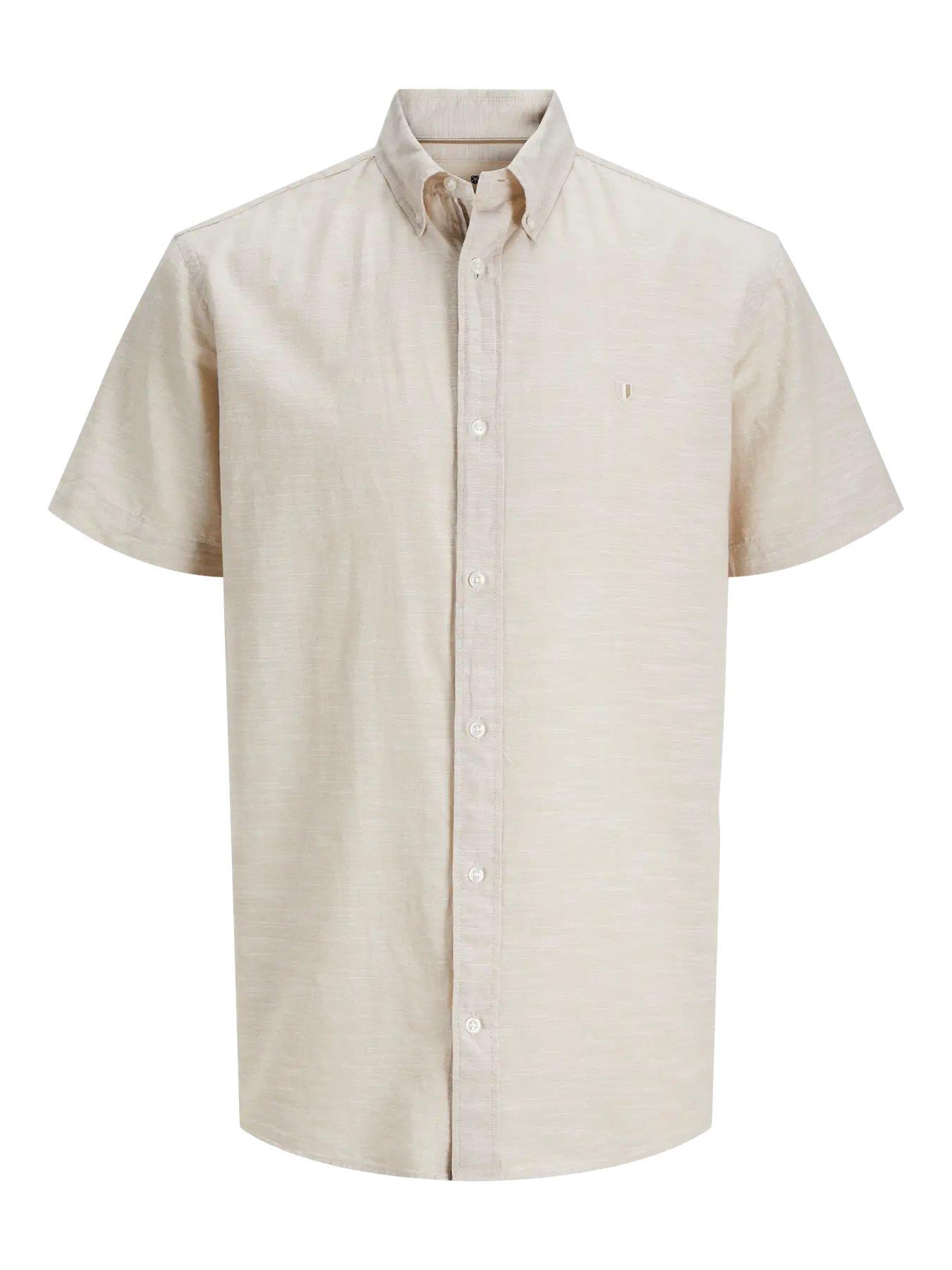 JACK & JONES JPRBLUSUMMER SHIELD S/S SHIRT LN - White Pepper 12276814-WH