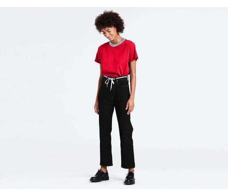 LEVİ'S RIBCAGE STRAIGHT ANKLE BLACK SPROUT 72693-0012