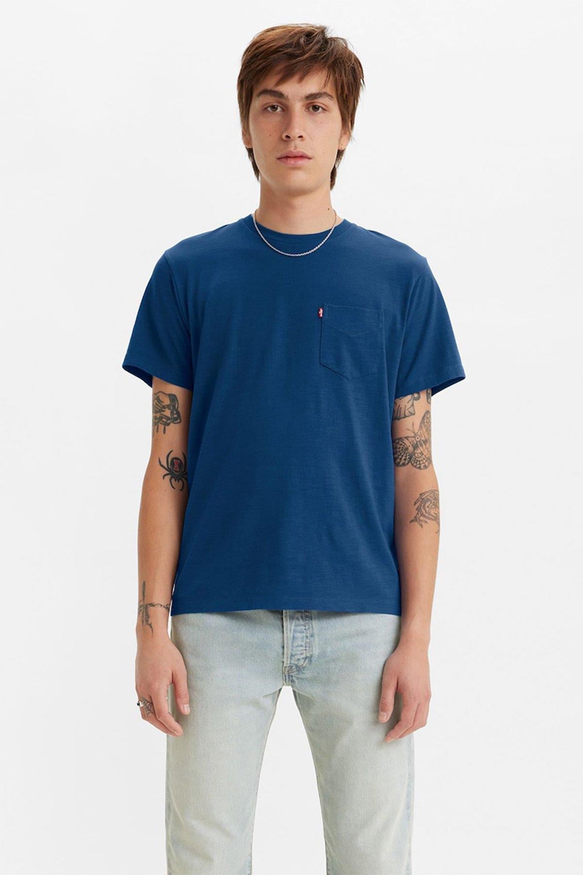 LEVİ'S SS CLASSIC POCKET TEE SODALITE BLUE 19342-0335
