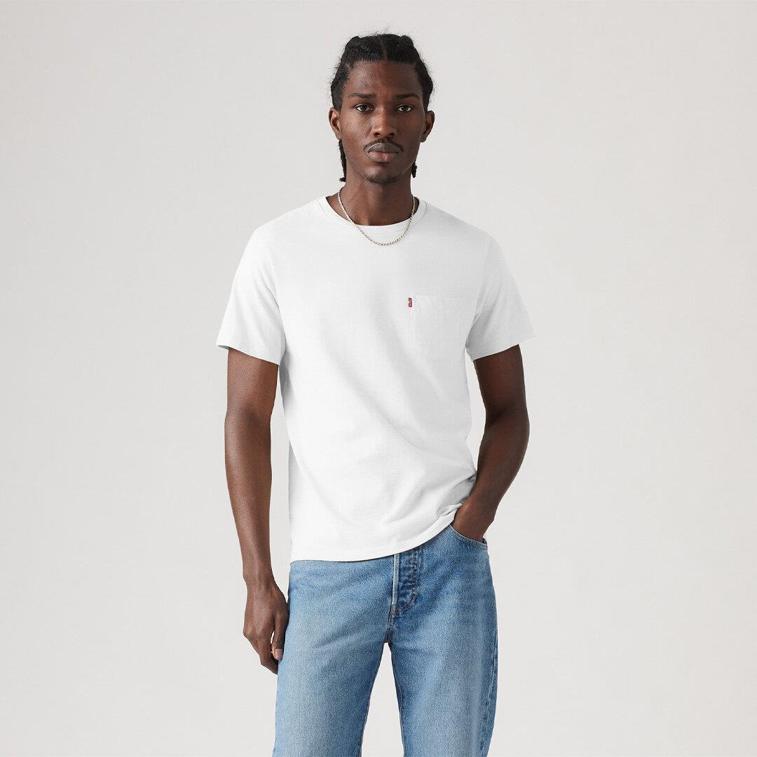 LEVI'S THE HW POCKET TEE TR BRIGHT WHITE 001TT-0000