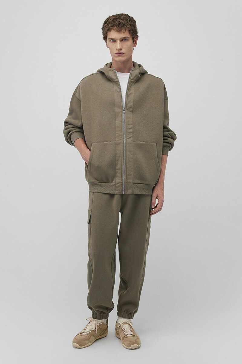 MAVİ TAM FERMUARLI KAPİŞONLU SWEAT M0S10261-85485