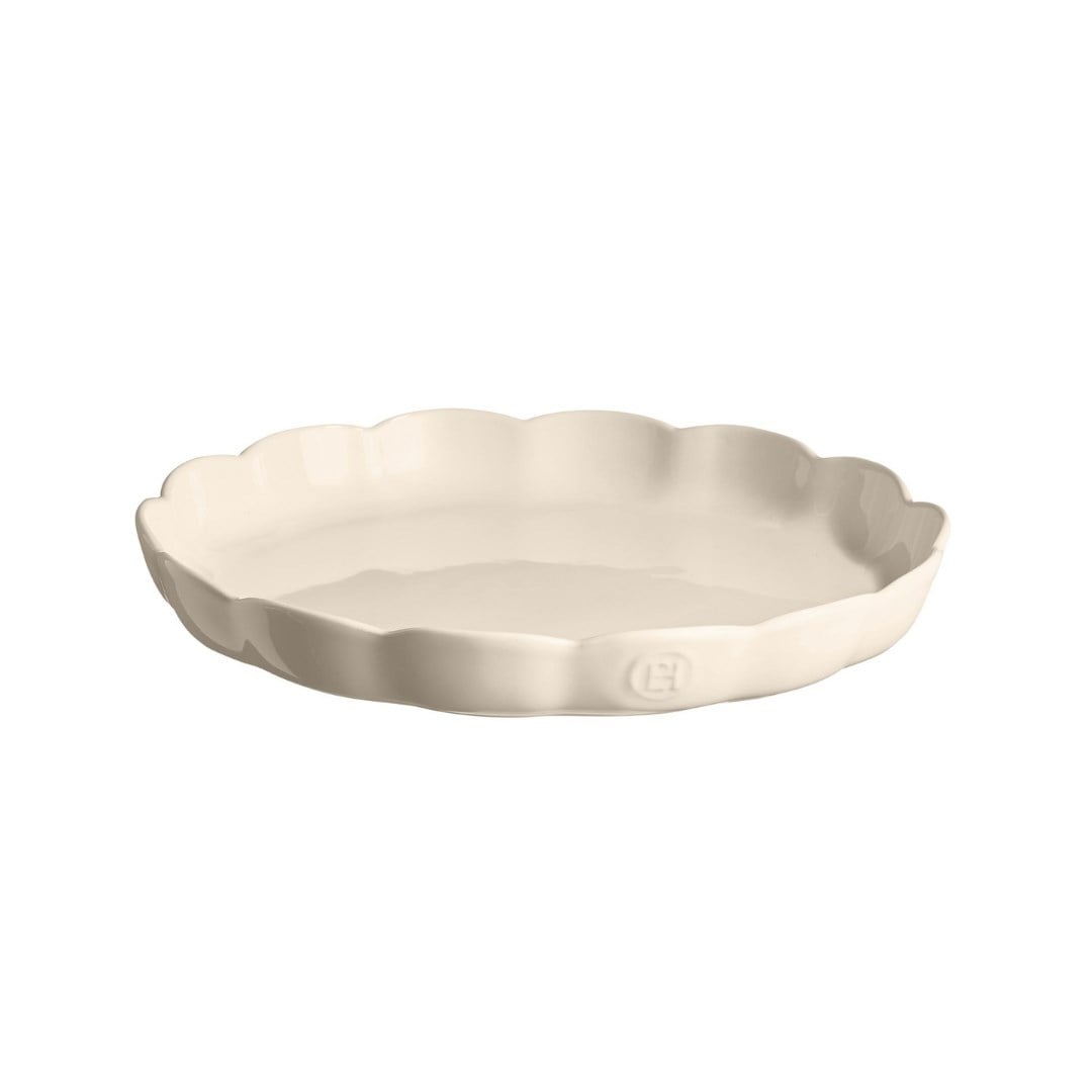 Emile Henry Madeleine Yuvarlak Tart Kalıbı 31 Cm - EkruSeramik Fırın Kapları