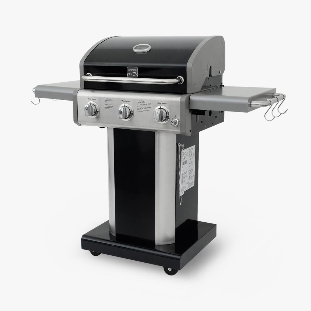 Kenmore Gazlı Barbekü 3 Ocaklı Siyah - MetalGazlı Barbeküler