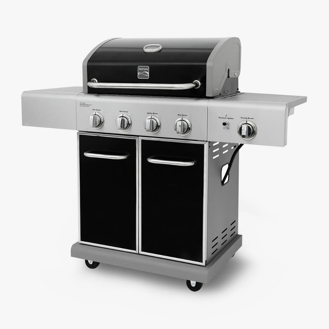 Kenmore Gazlı Barbekü 4 Ocaklı Siyah - ÇelikGazlı Barbeküler