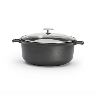 De Buyer Choc Extreme Yapışmaz Kaplama Cam Kapaklı Tencere 24 cm