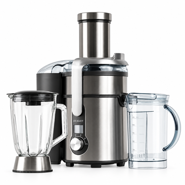 Dexart MultiJuicer 2'si 1 Arada Meyve Sıkacağı ve Cam Blender SetiKatı Meyve Sıkacakları