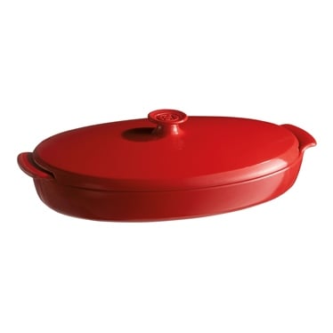 EH Balık/Buğlama/Fırın Kabı  Oval 2.2 L Kırmızı/Burgundy -348443