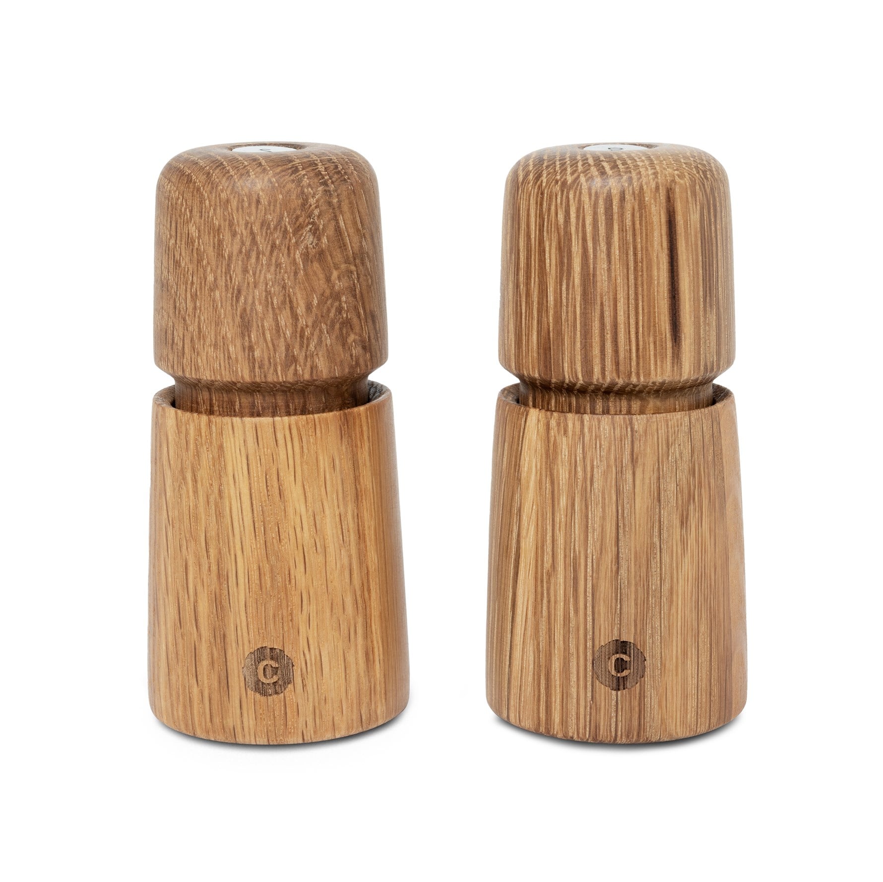 Crush Grınd Stockholm 2 Parça Tuz Ve Karabiber Değirmen Seti 11 Cm - Oak-Meşe Rengi