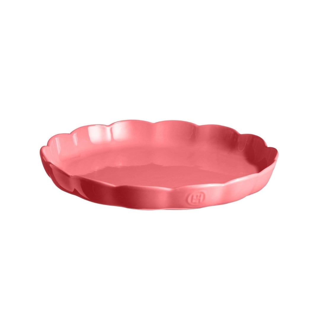 Emile Henry Madeleine Yuvarlak Tart Kalıbı 31 Cm - PembeSeramik Fırın Kapları