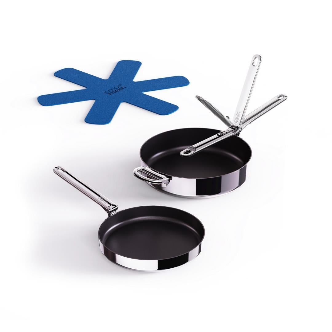 Josep Joseph Space 3 Ply Paslanmaz Çelik Seramik Kaplama 3 Parça Kızartma Tavası SetiTavalar