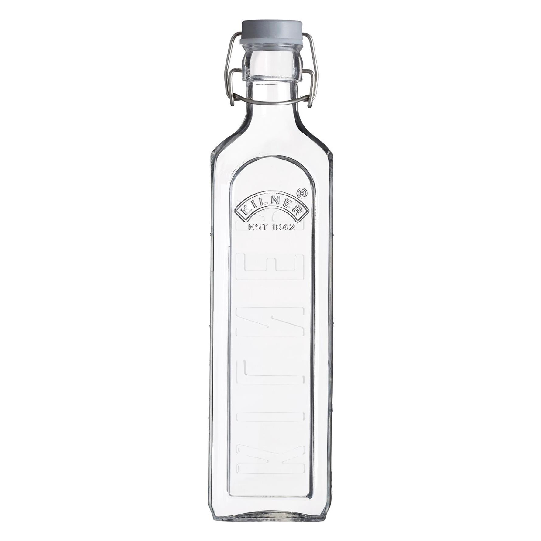Kilner Klipsli Cam Şişe 1 Lt Şeffaf/Gri