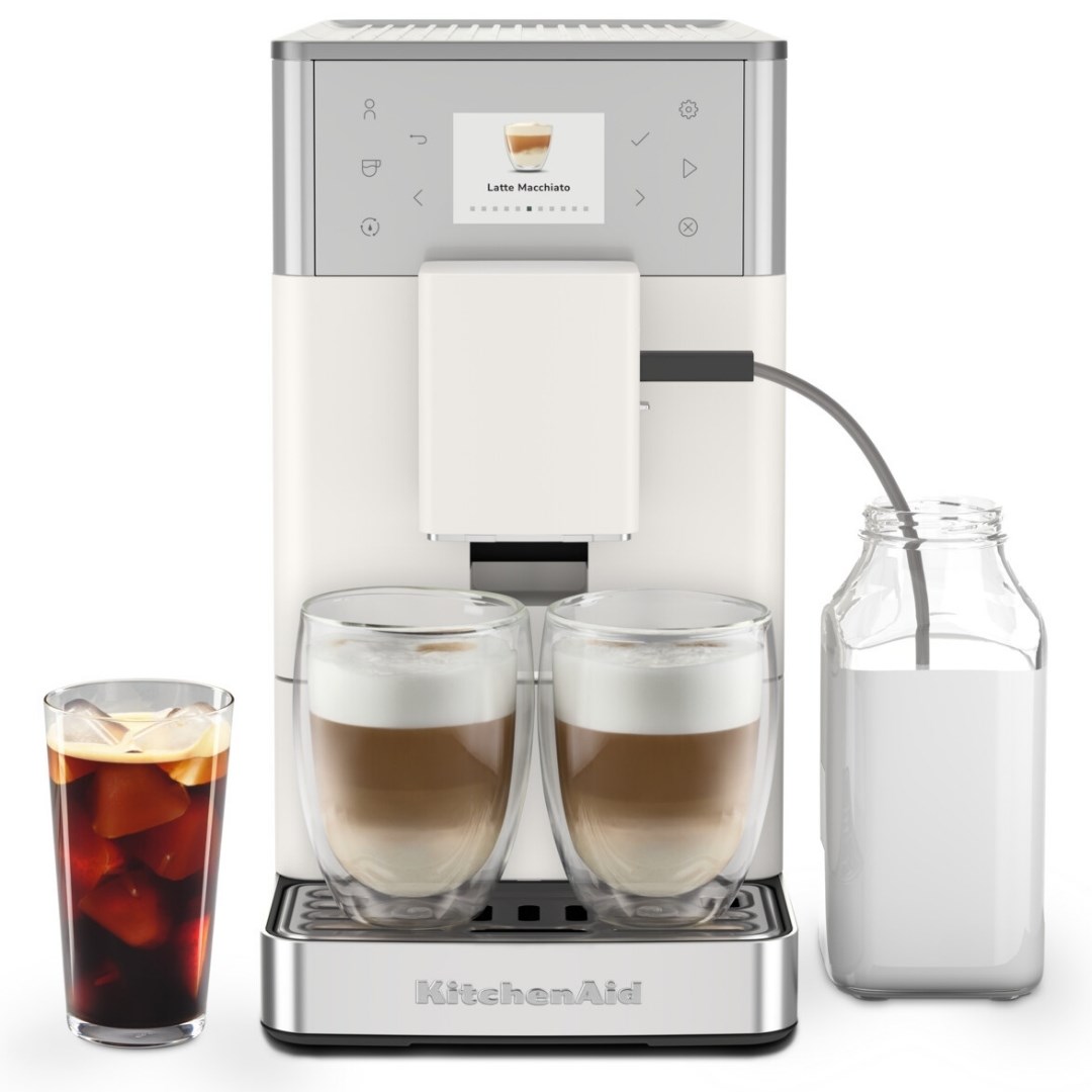 KitchenAid Tam Otomatik Espresso Makinesi KF3 Buzlu Kahve Özellikli - Porcelain WhiteEspresso Makinesi