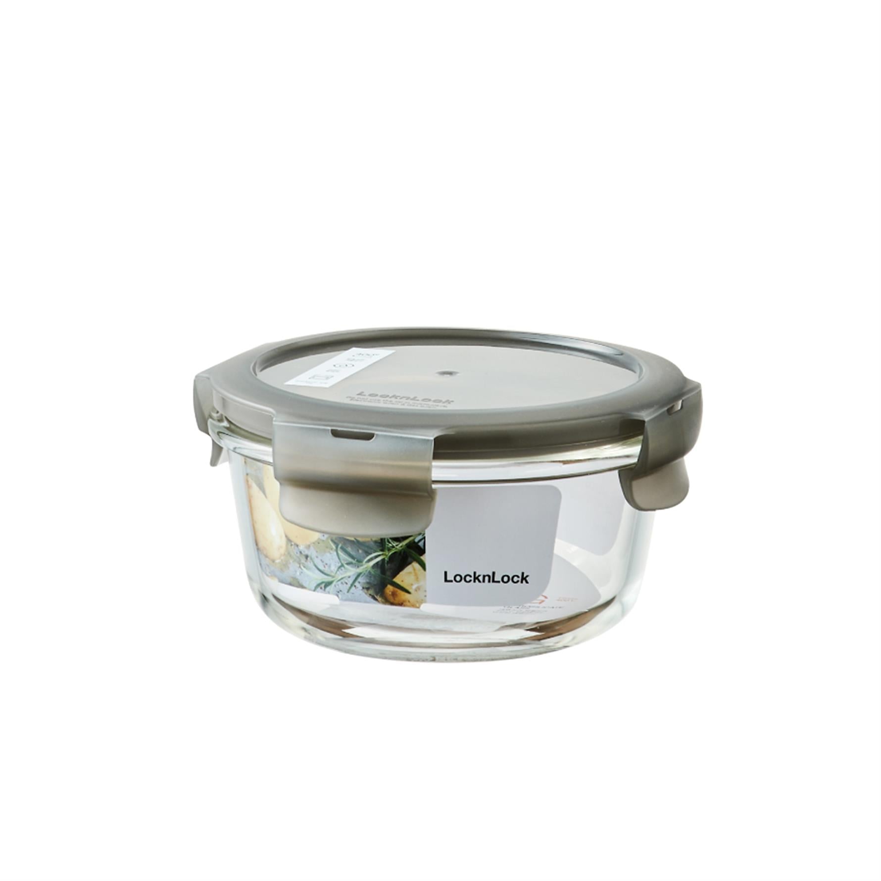 LocknLock Euro Fırın & Saklama Kabıi Yuvarlak 380 ml Gri