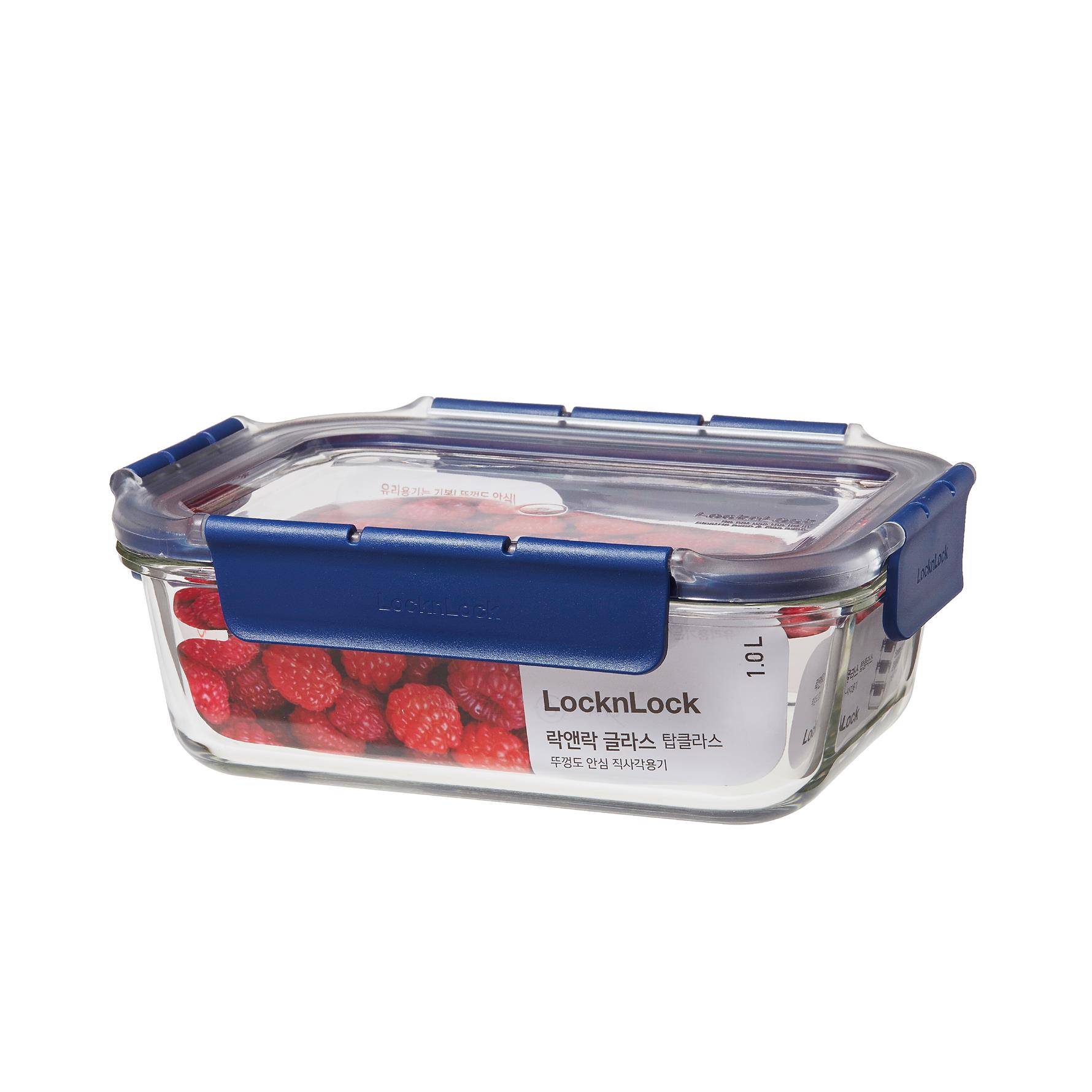 LocknLock Top Class Fırın & Saklama Kabı Dörtgen Kilitli 1.0 lt Mavi