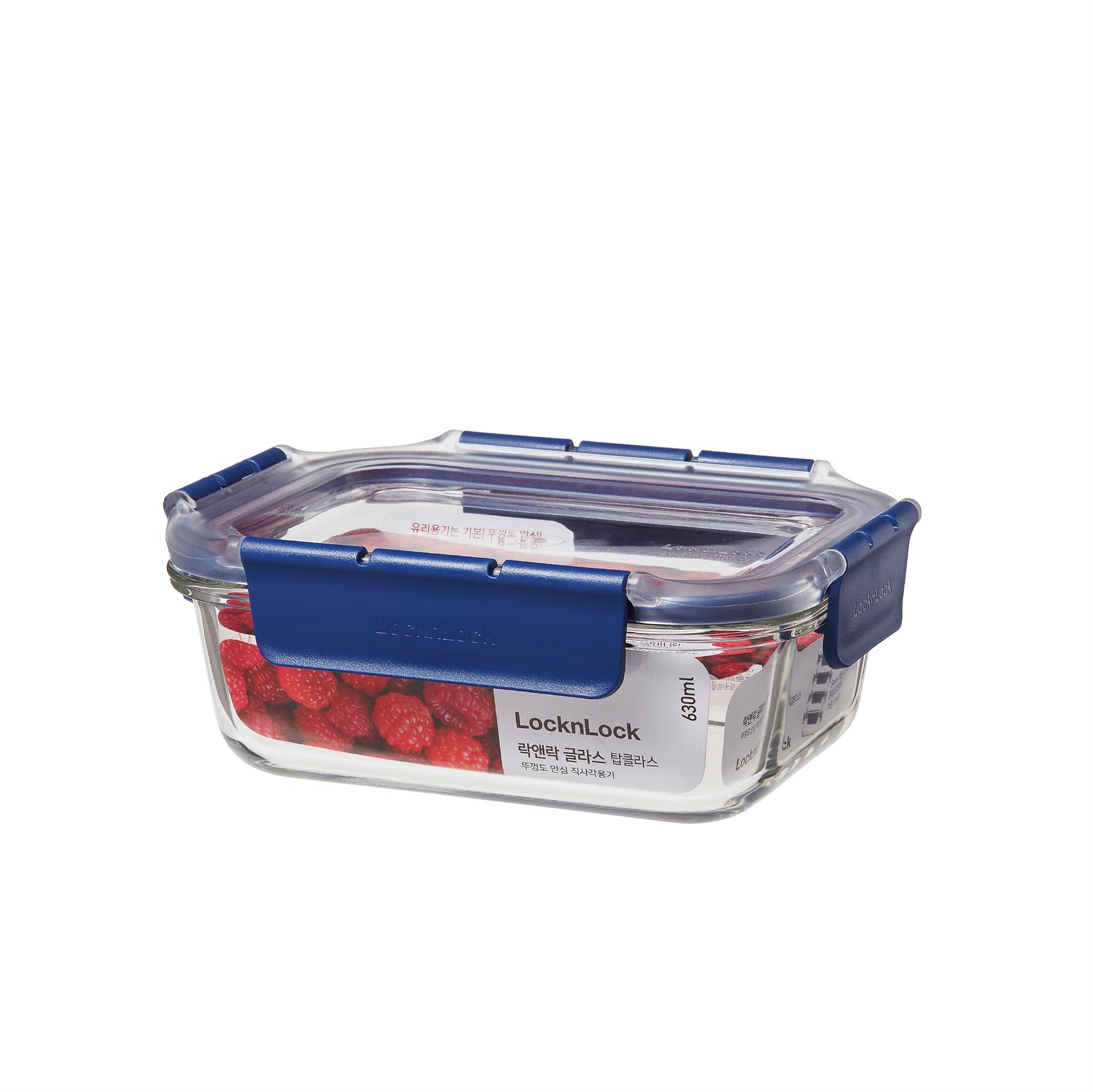 LocknLock Top Class Fırın & Saklama Kabı Dörtgen Kilitli 630 ml Mavi