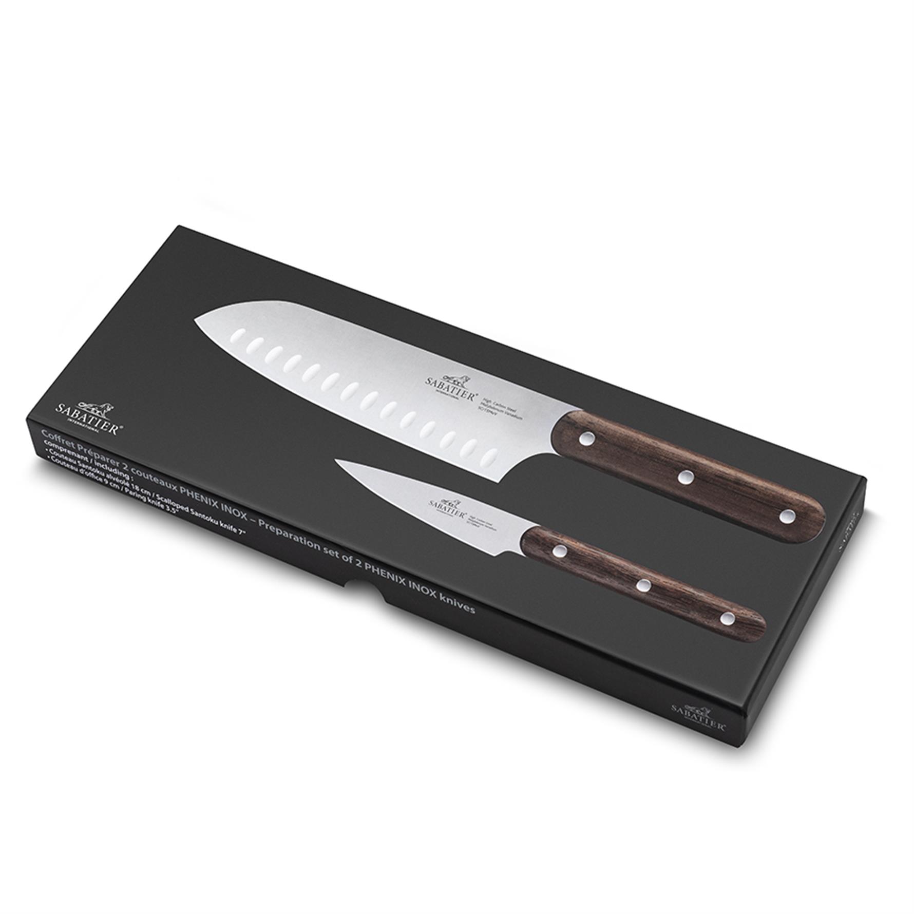 Sabatier Phenix Inox Hediye Kutusu - Soyma 9 cm + Çok Amaçlı 13 cm + Şef Bıçağı 20 cm