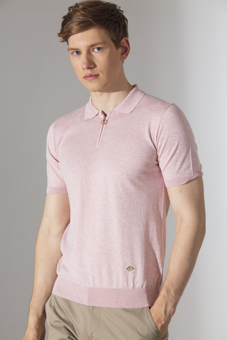 Lila renginde merserize triko t-shirt, kadınlara özel yazlık şıklık