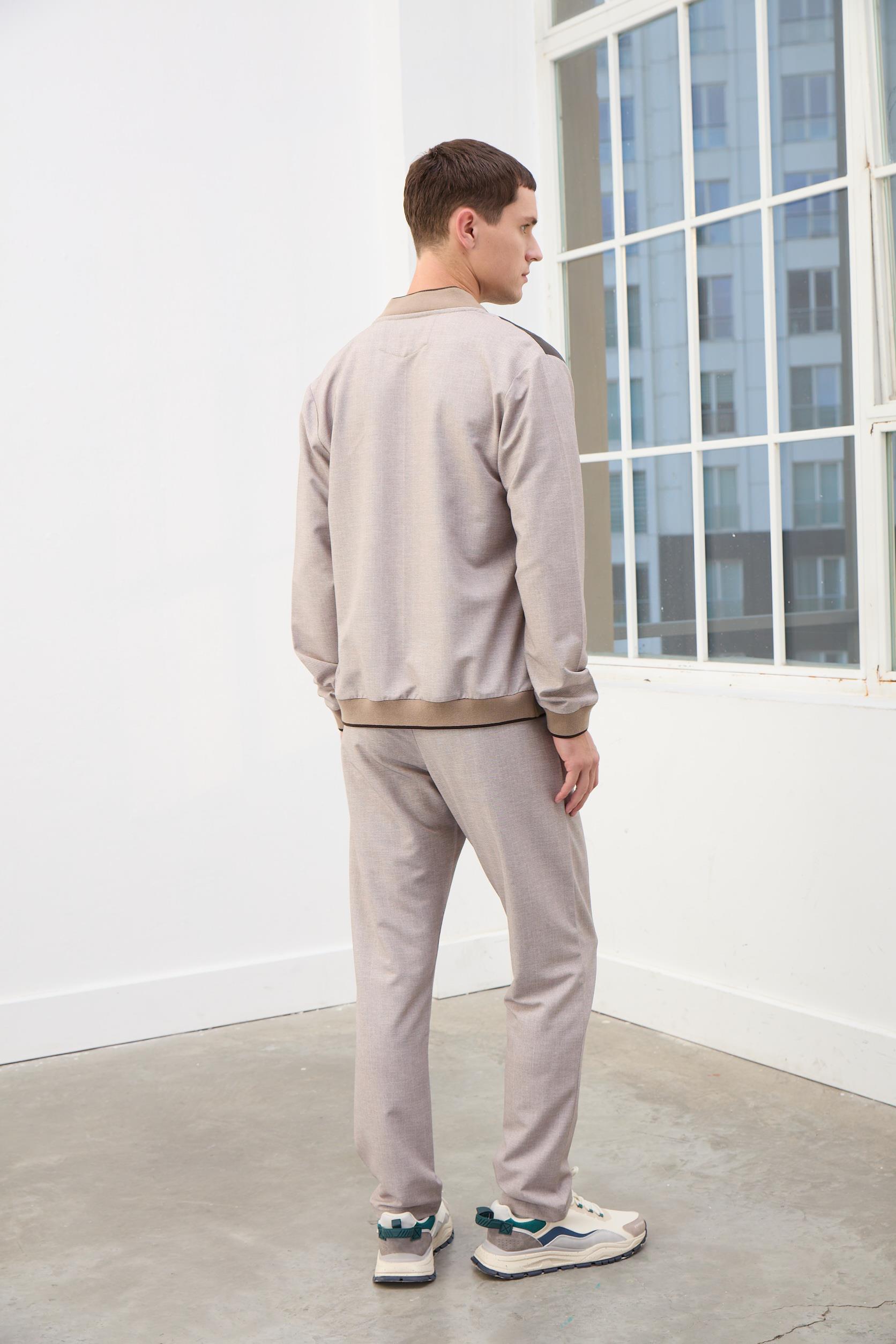 Adrian Erkek Fermuarlı Eşofman Takımı-Vizon