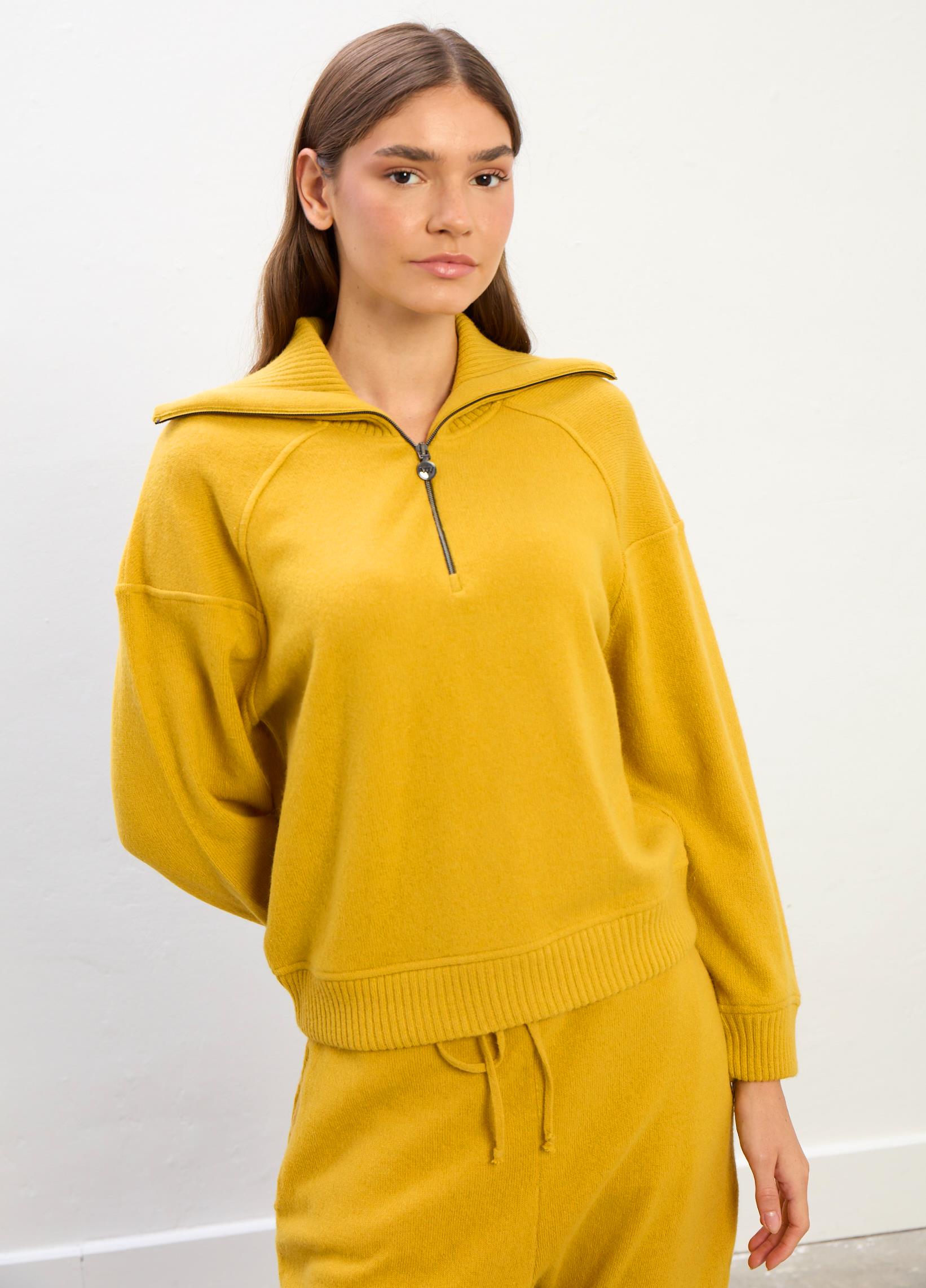 Aria Fermuarlı Yaka Eşofman Takımı-Sarı