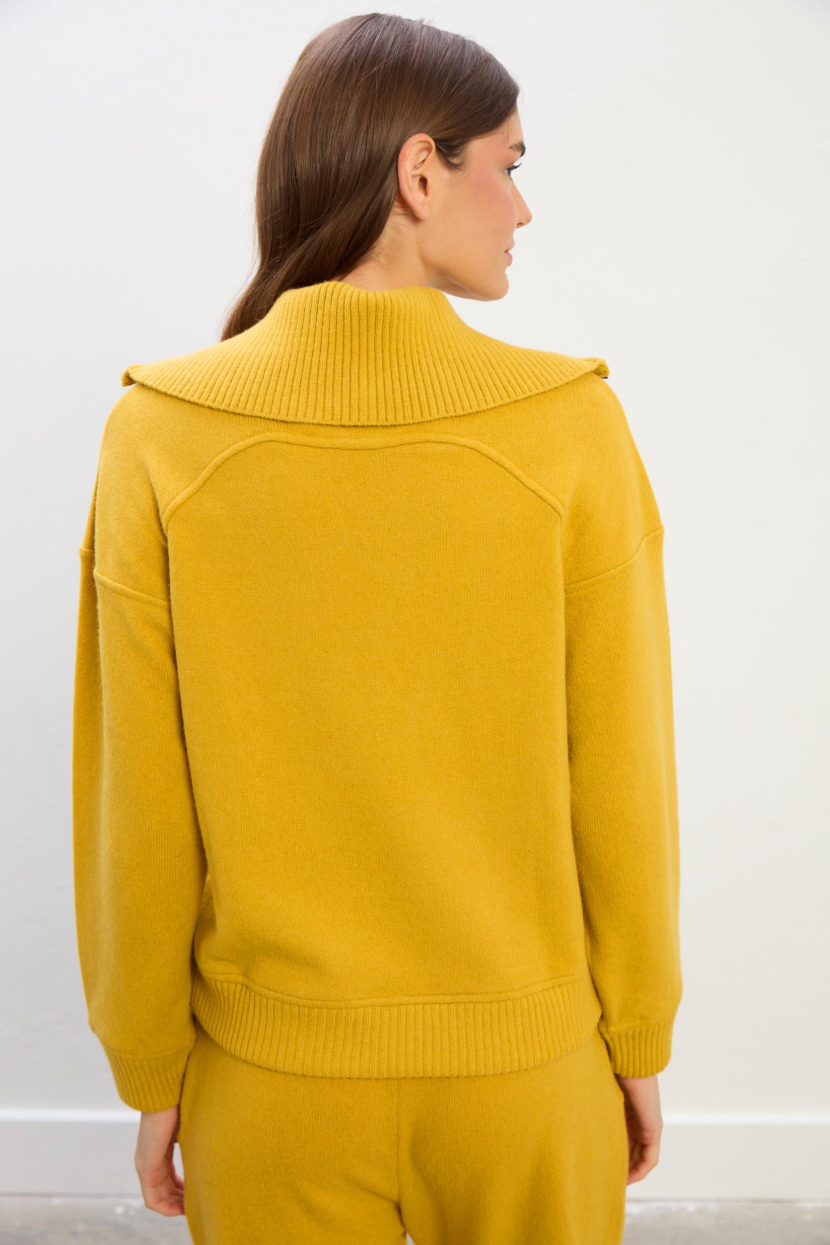 Aria Fermuarlı Yaka Eşofman Takımı-Sarı