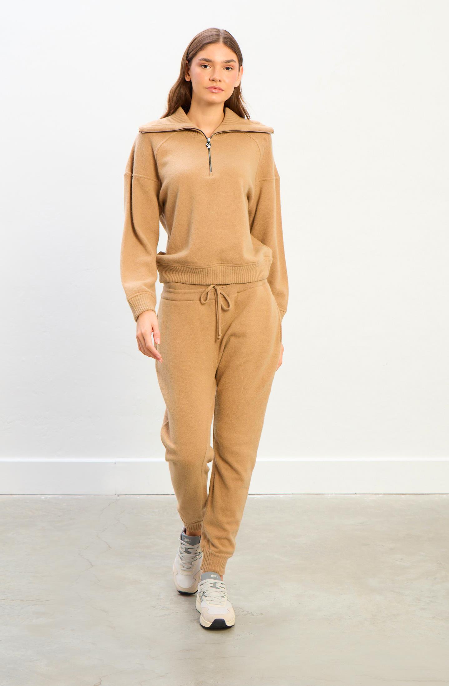 Aria Fermuarlı Yaka Eşofman Takımı-Pembe