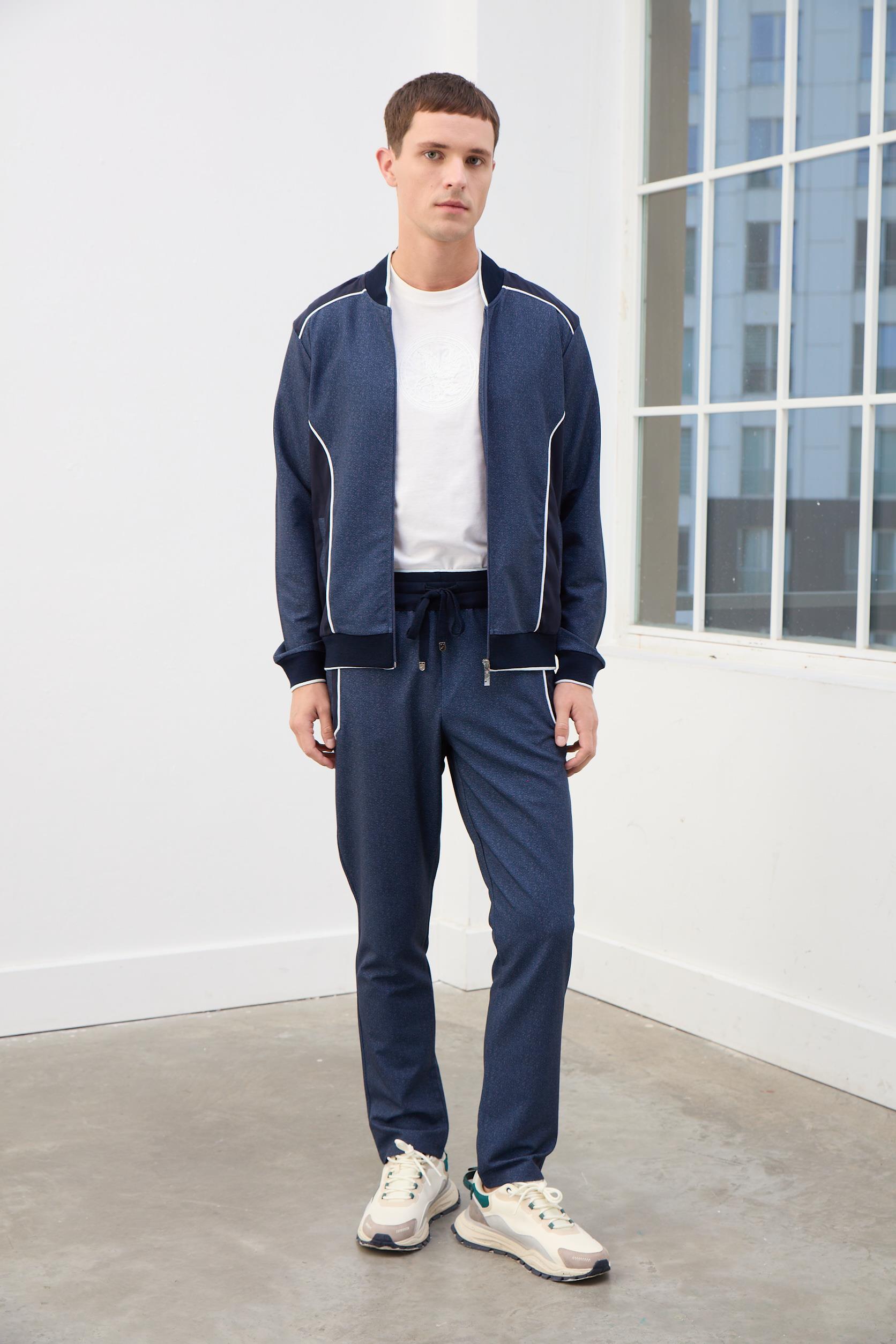 Dorian Erkek Fermuarlı Eşofman Takımı-Lacivert