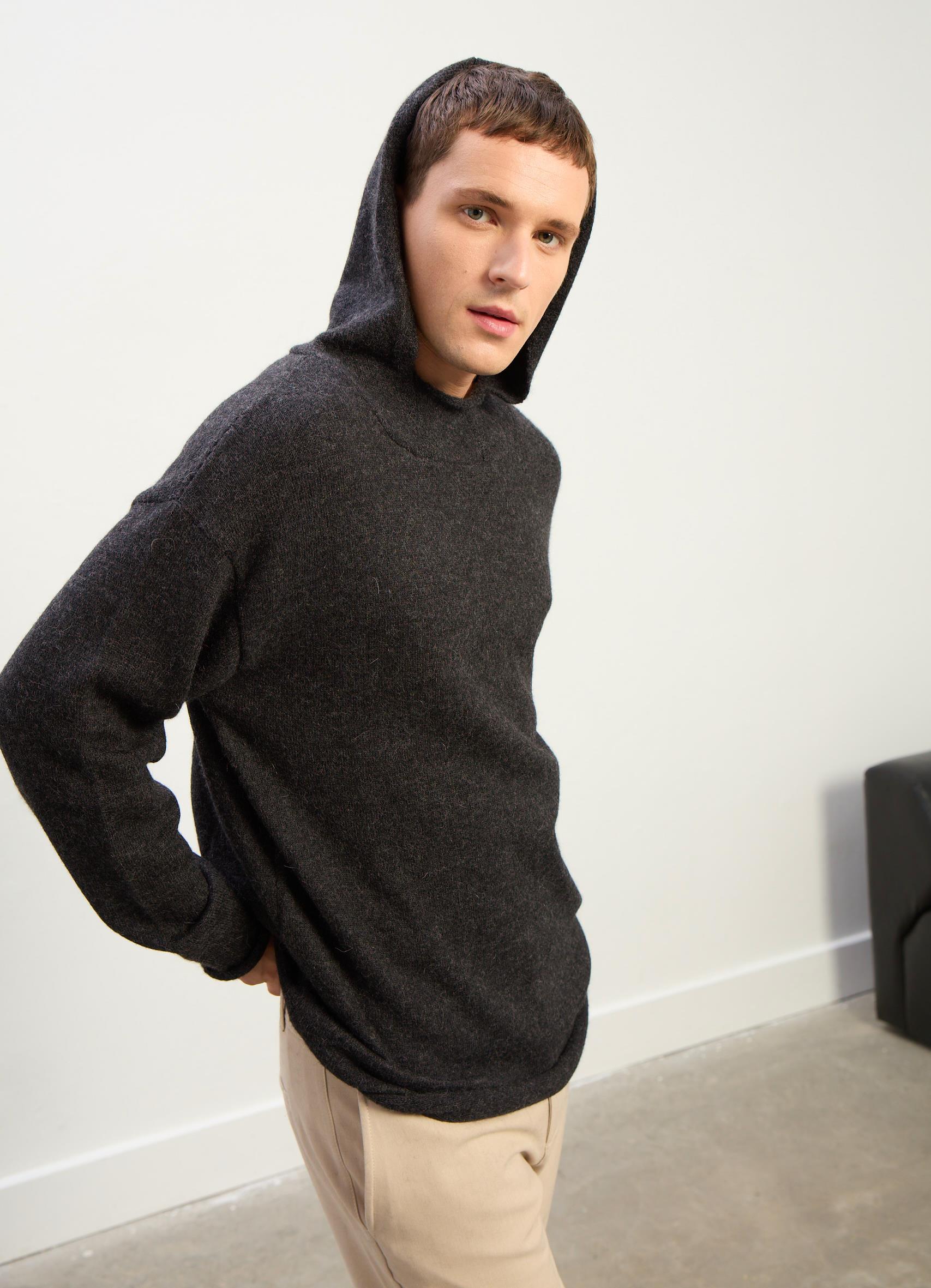 Liam Kapüşonlu Kazak Antrasit