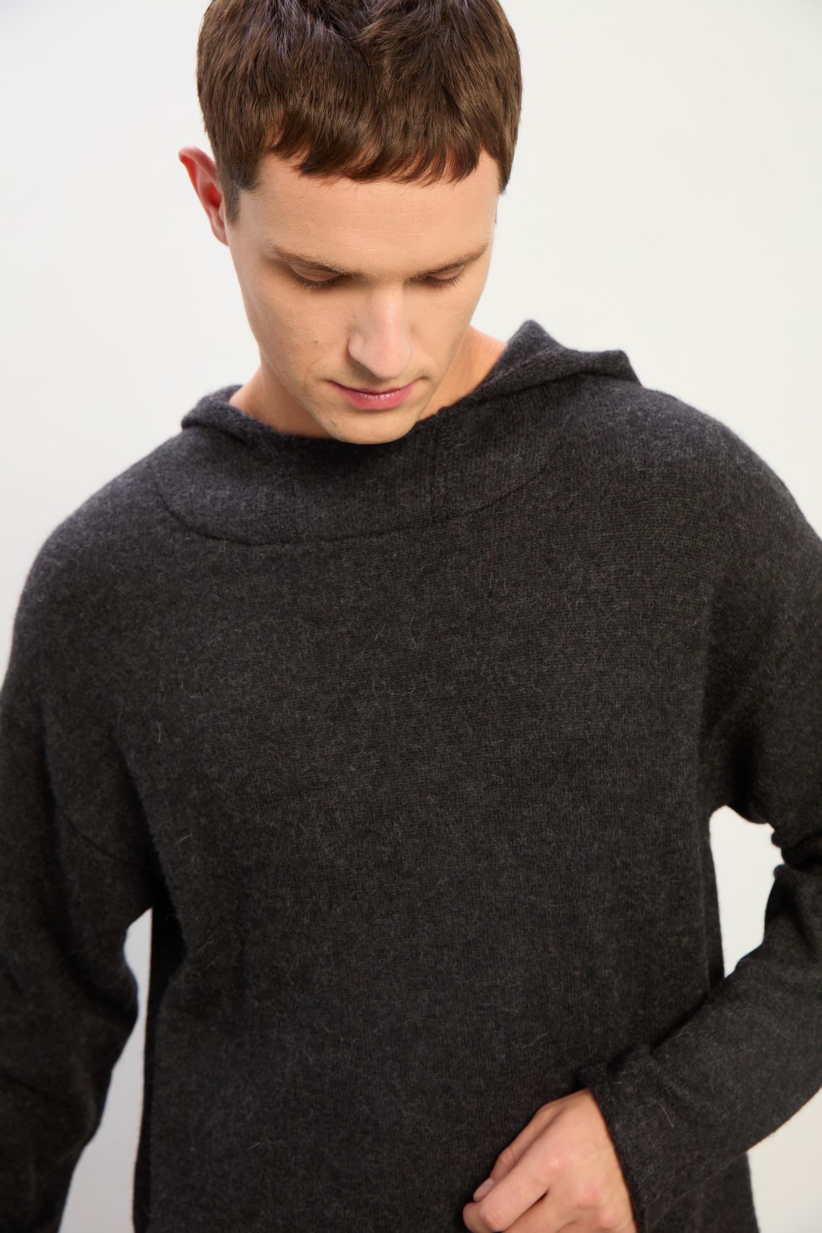 Liam Kapüşonlu Kazak Antrasit