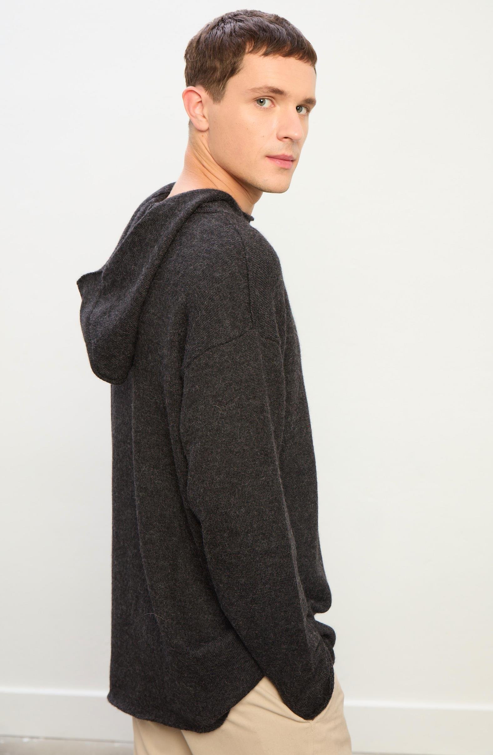 Liam Kapüşonlu Kazak Antrasit