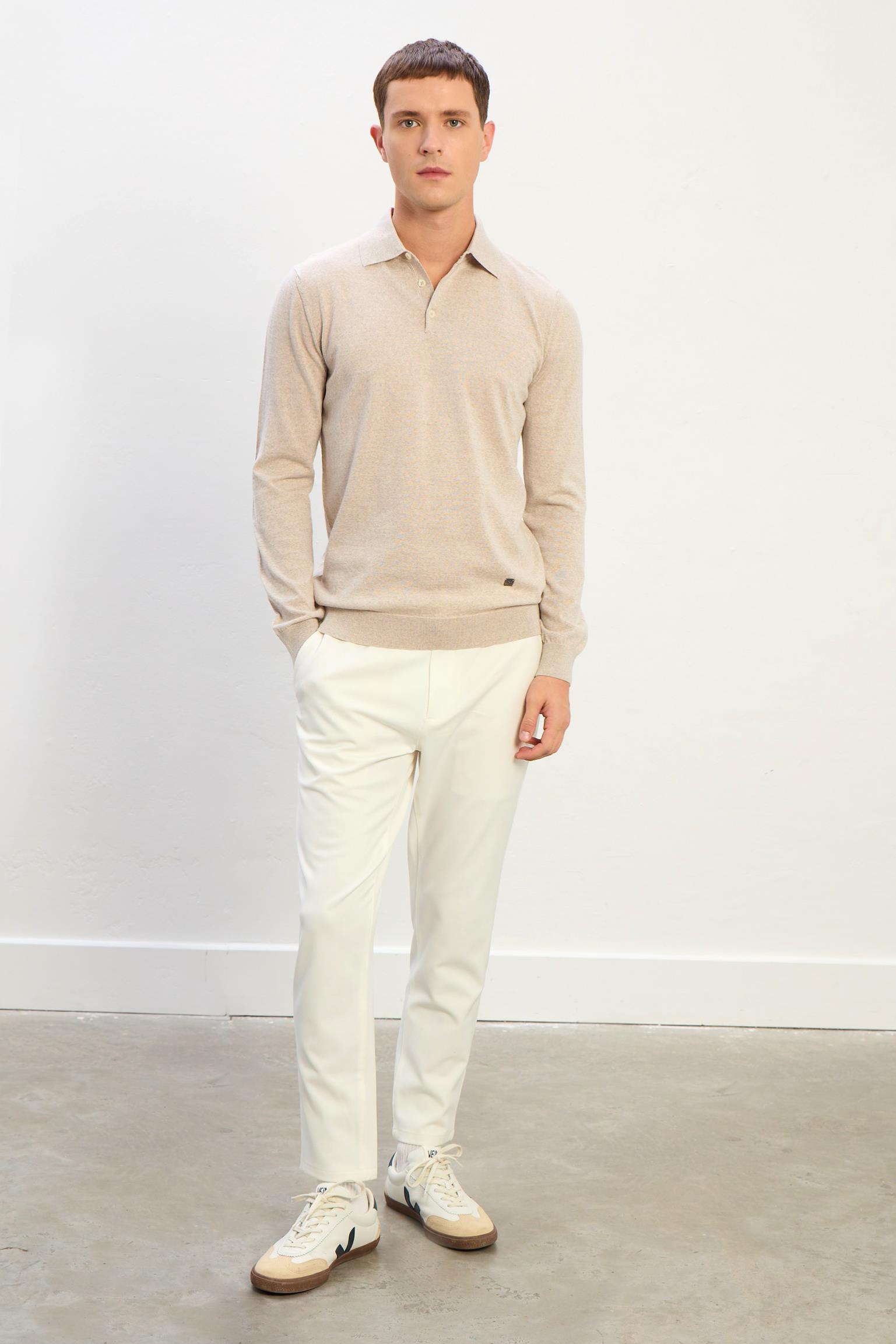 Owen Erkek Polo Yaka Triko Kazak-Bej