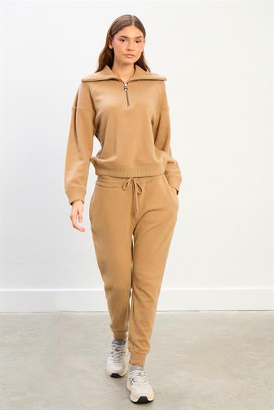 Aria Fermuarlı Yaka Eşofman Takımı-Pembe