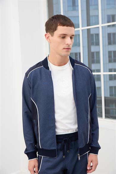 Dorian Erkek Fermuarlı Eşofman Takımı-Lacivert