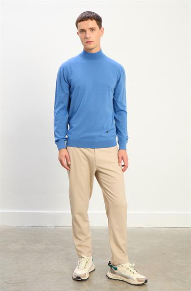Elias Erkek Dik Yaka Triko Kazak-Mavi
