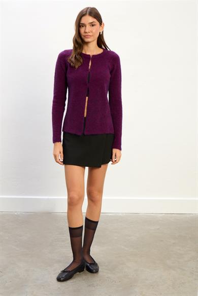 Emma Demir Çengelli Uzun Kollu Hırka-MOR