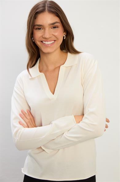 Jammy Modern Kesim Bluz-Beyaz