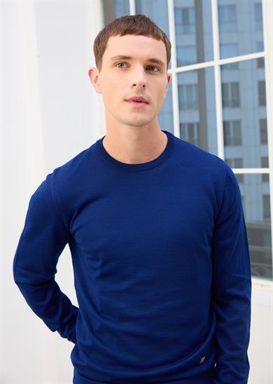 Miles Erkek Basic Yuvarlak Yaka Kazak-Lacivert