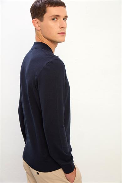 Owen Erkek Polo Yaka Triko Kazak-Lacivert