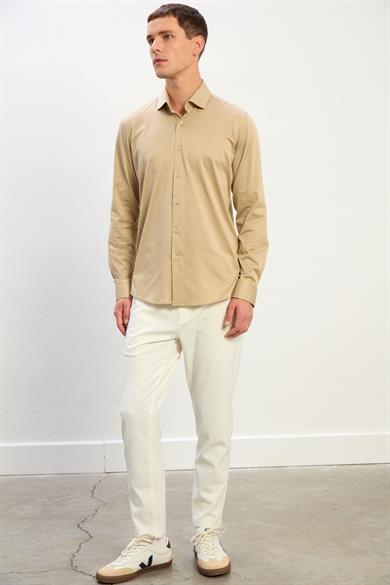 Tyler Uzun Kollu Erkek Gömlek-BEYAZ