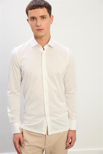 Tyler Uzun Kollu Erkek Gömlek-Beyaz