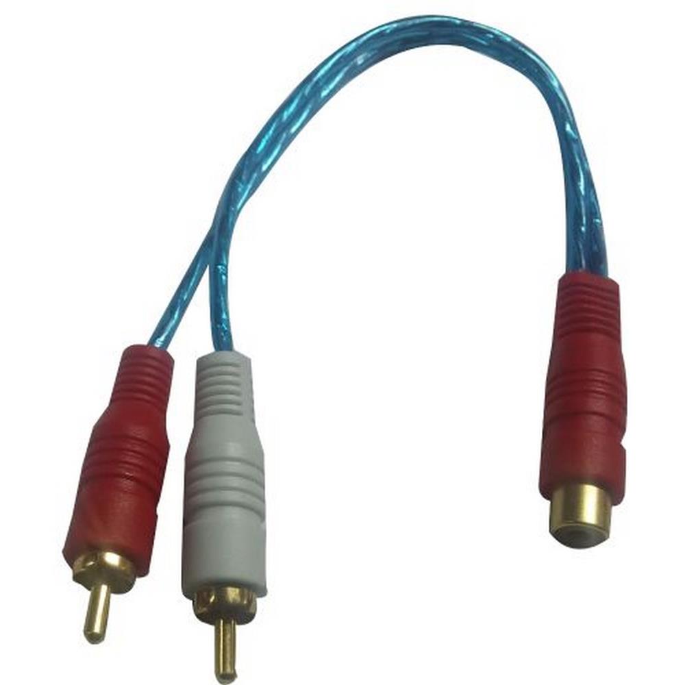  Y Kablo 2 Rca Erkek 1 Rca Dişi 25 cm