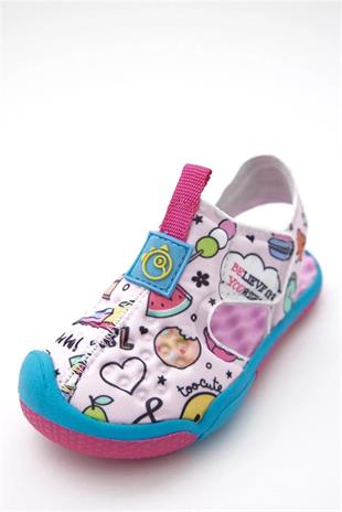 Dudino Kız Çocuk Queen Desenli Sandalet Pop 2C85C407