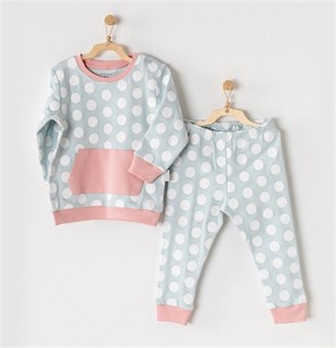 Andywawa Kız Çocuk 2li Pijama Takımı Mint AC23394