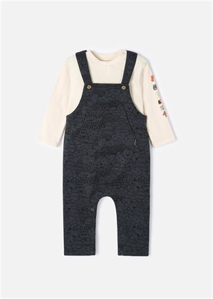 Mayoral Erkek Bebek Bluz Tulum Takım Siyah 2654