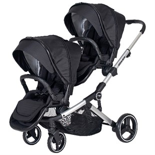 Prego 2071 İbiza Pro İkiz Bebek Arabası Siyah