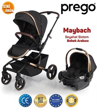 Prego Maybach Travel Sistem Bebek Arabası Siyah/Gold 2064