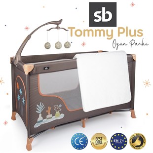 Sunny Baby Tommy Plus Dönenceli Oyun Parkı 60*120 Cm Bej+ Yatak Hediyeli