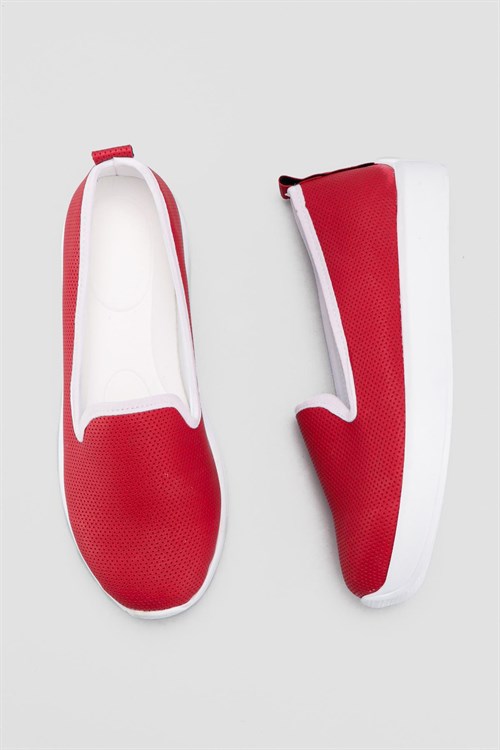 Kırmızı Yüksek Tabanlı Günlük Ayakkabı
