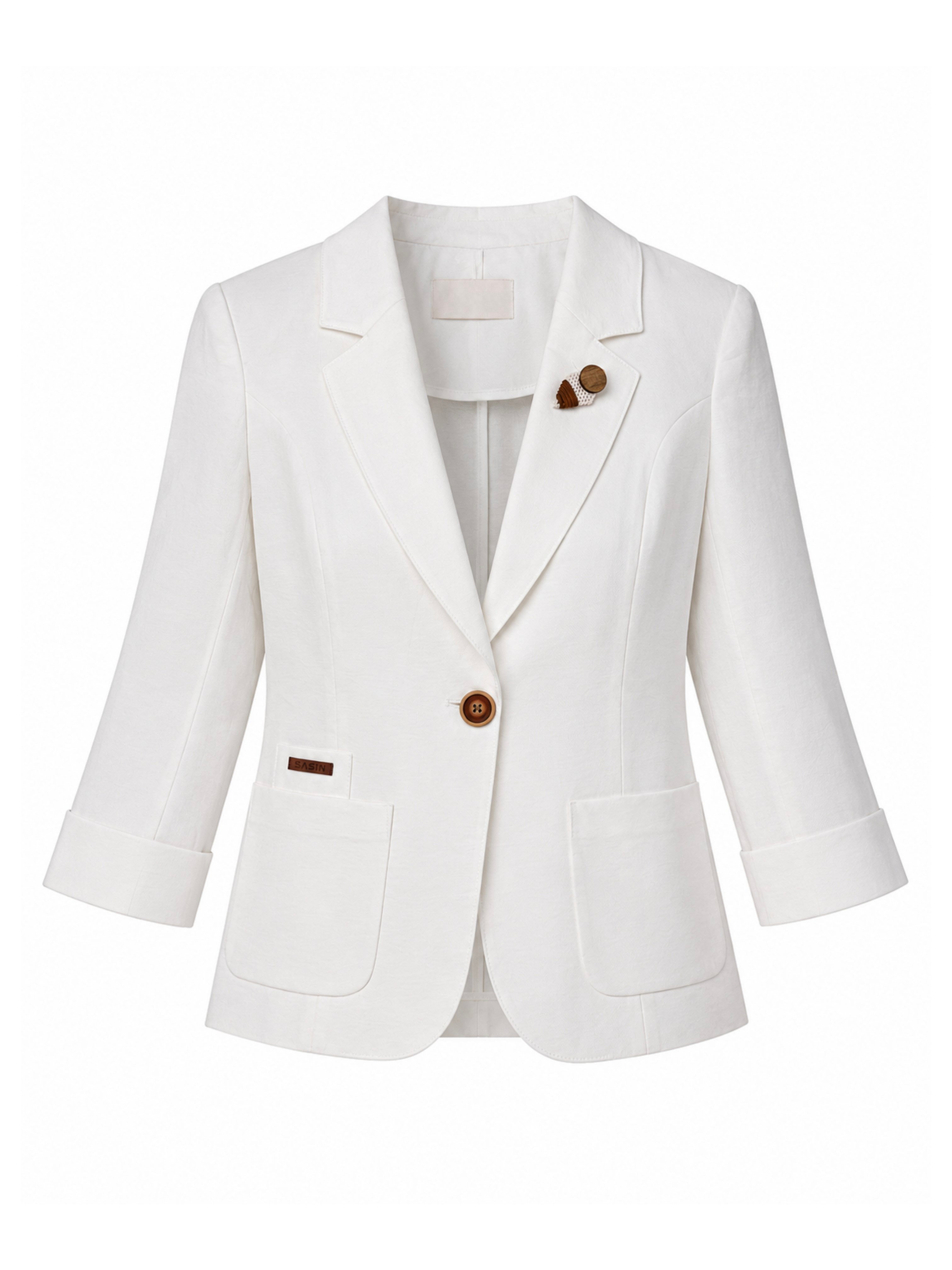 CEKET Keten Blazer Ceket